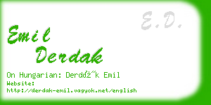 emil derdak business card